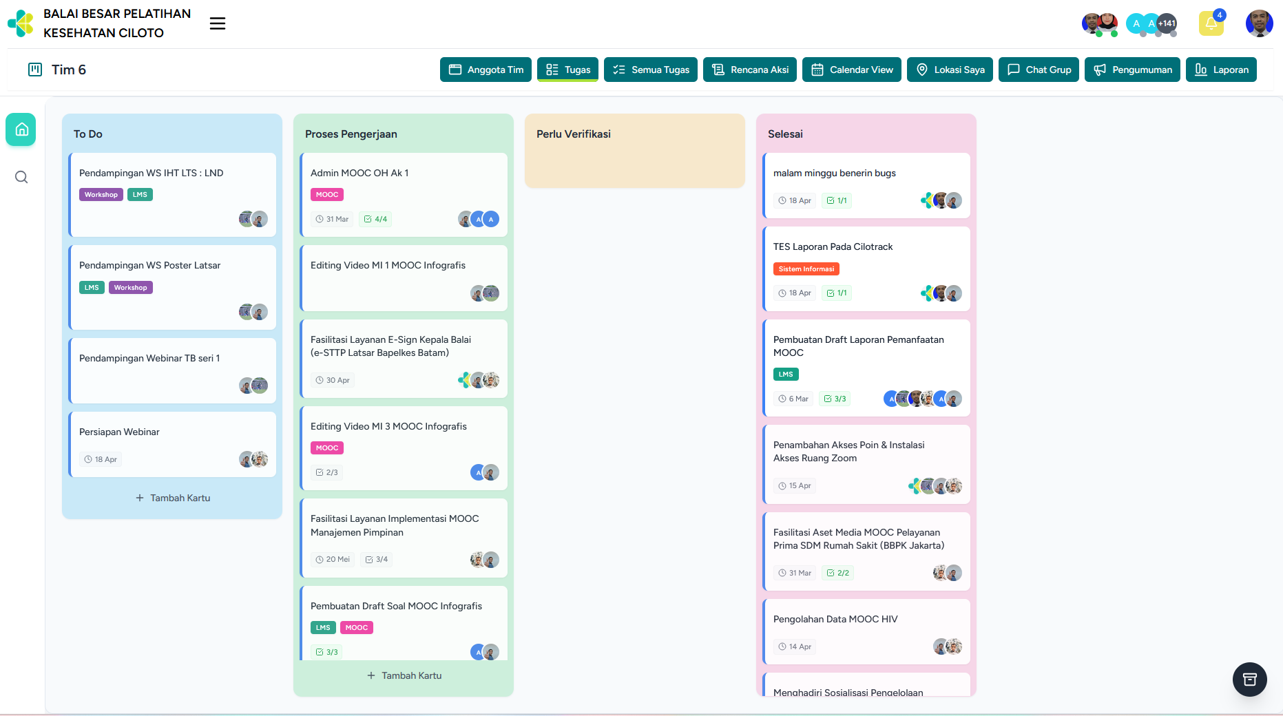 BBPK Ciloto Pimpin Transformasi Digital Melalui Cilotrack: Resmi Diadopsi Biro Umum, Biro OSDM, dan P2KA Kemenkes