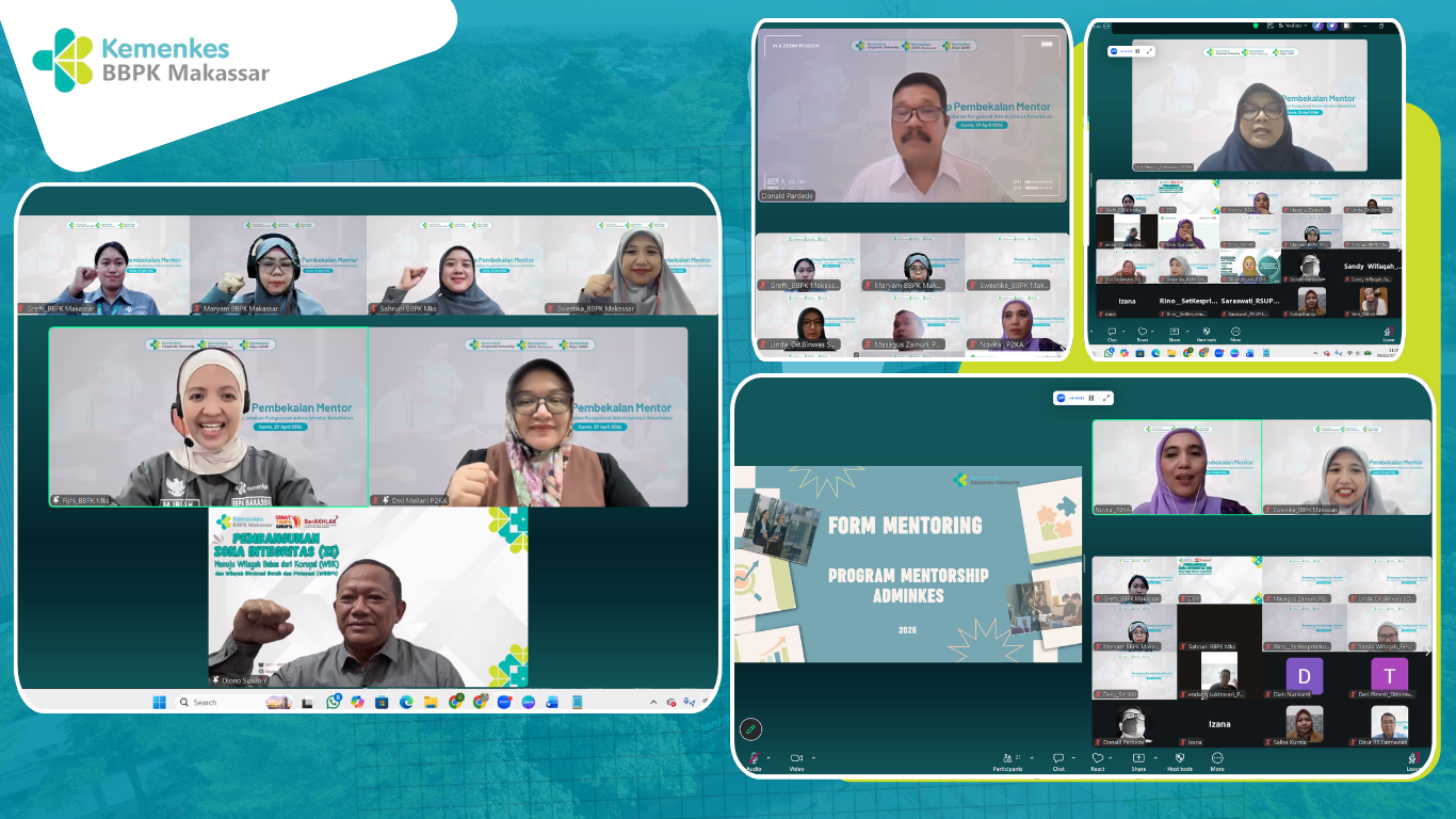 Dukung Corporate University Kemenkes, BBPK Makassar Tingkatkan Kompetensi Mentor JF Adminkes