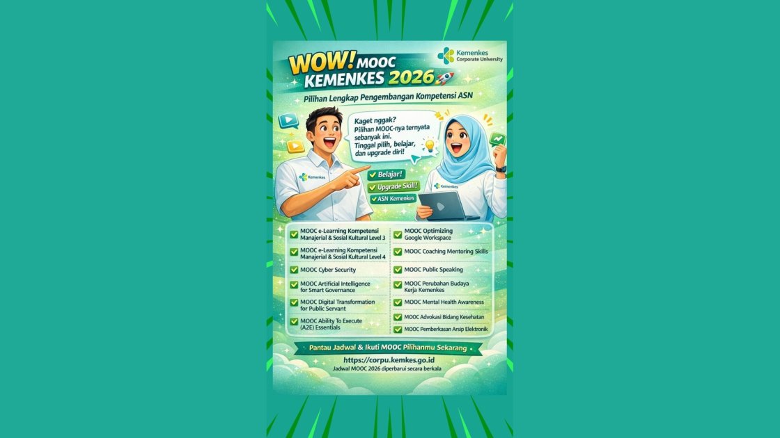 Kemenkes Corporate University Selenggarakan MOOC Kemenkes 2026 untuk Pengembangan Kompetensi ASN
