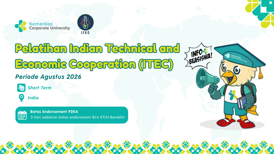 Pelatihan Indian Technical and Economic Cooperation (ITEC)  Periode Bulan Agustus 2026