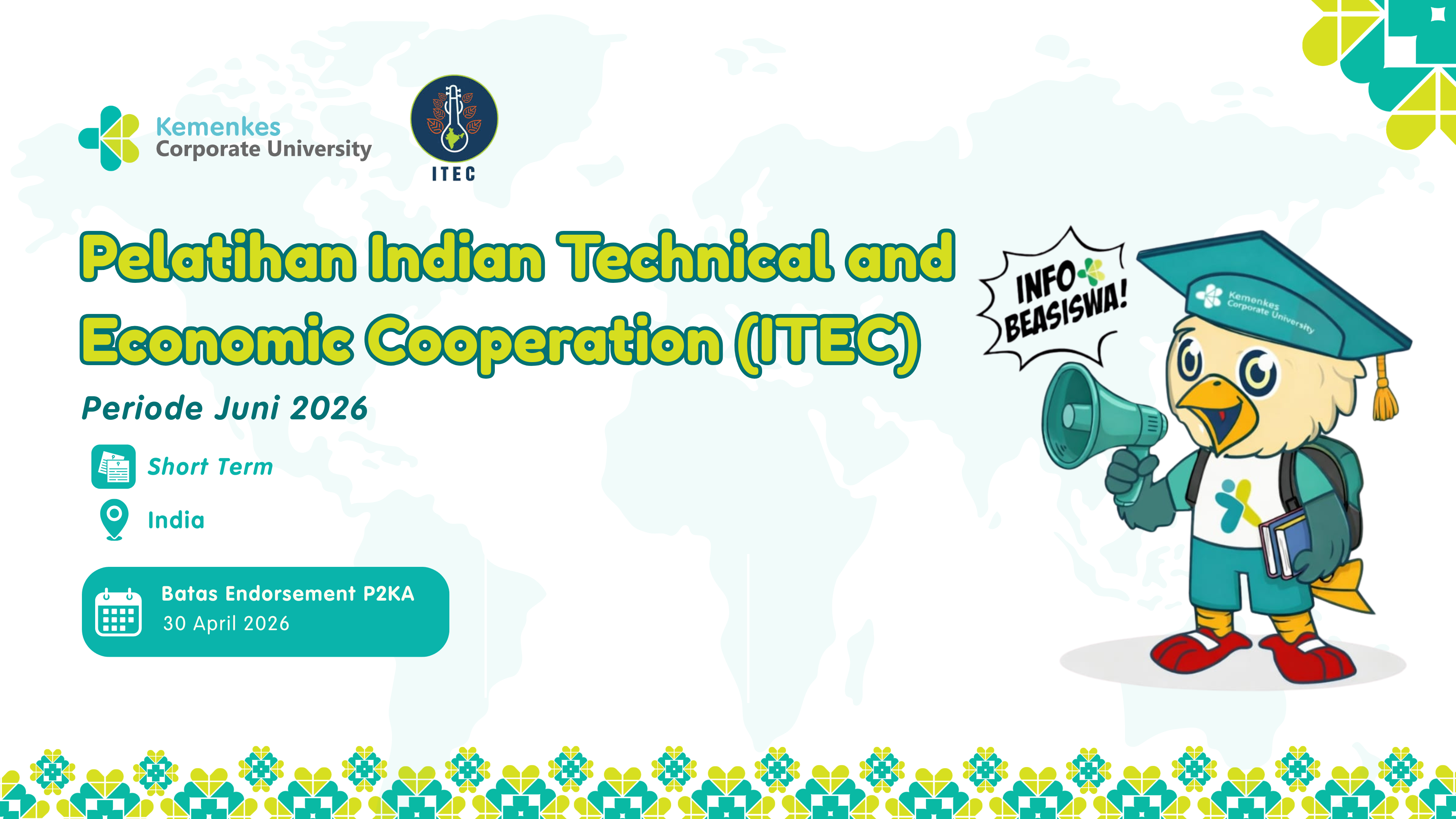 Pelatihan ITEC Periode Juni Tahun 2026