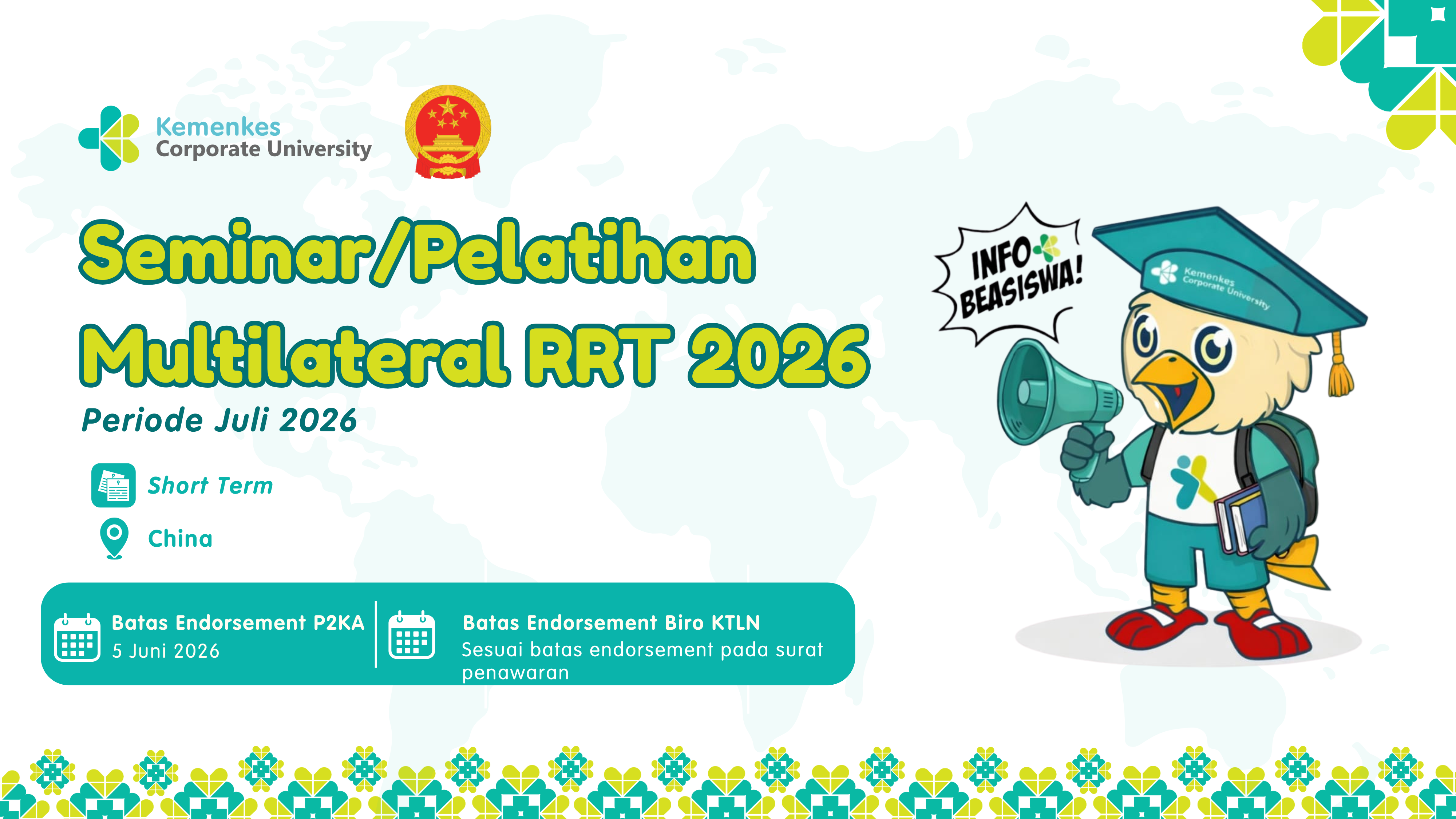 Seminar/Pelatihan Multilateral RRT 2026 periode Juli 2026