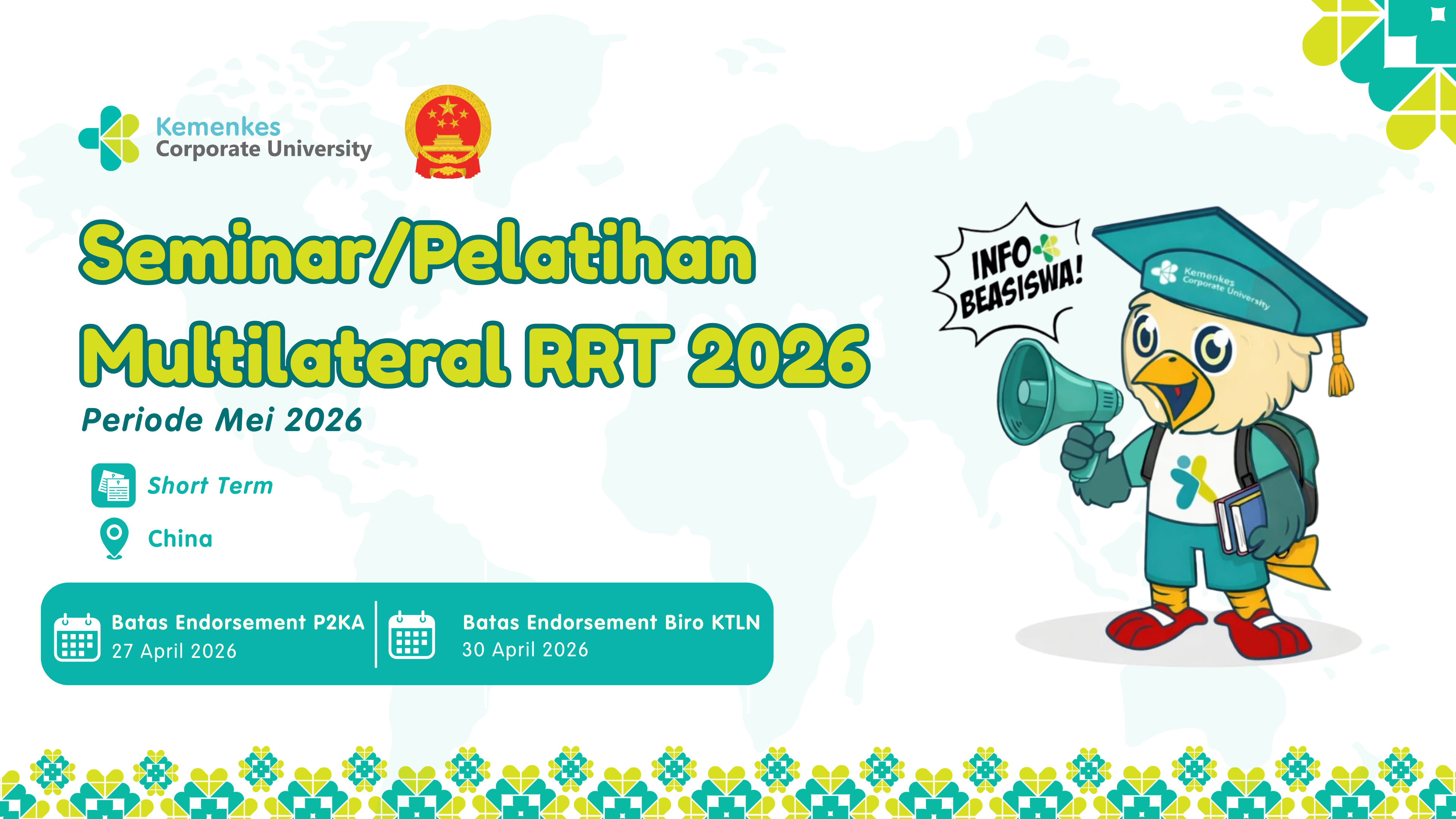 Seminar/Pelatihan Multilateral RRT 2026 periode Mei 2026